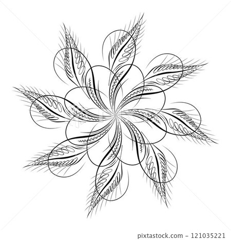 vector mandala swirl seamless background black line flourishes black vector mandala swirl seamless background black line flourishes black 121035221