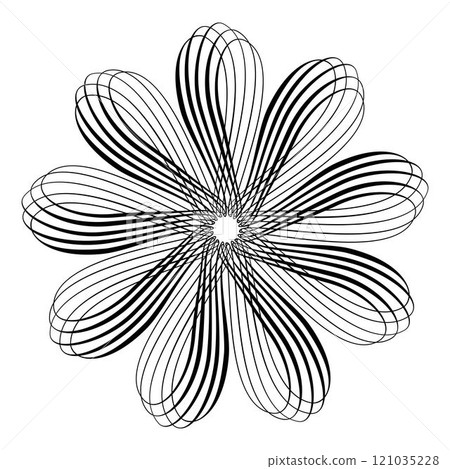 vector mandala swirl seamless background black line flourishes black 121035228