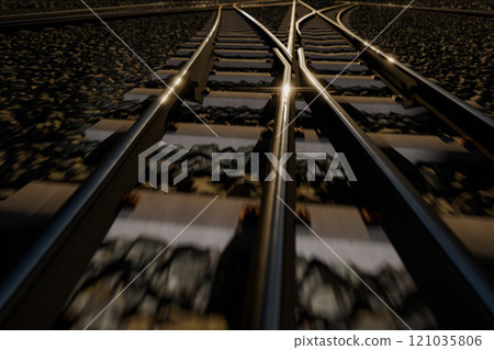 分支點複雜的鐵路軌道 分支點複雜的鐵路軌道 121035806
