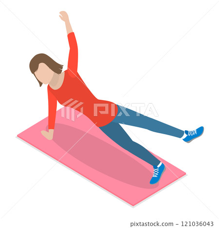 3D Isometric Flat Set of Fitness Scenes. Item 4 3D Isometric Flat Set of Fitness Scenes. Item 4 121036043