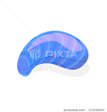 3D Isometric Flat  Set of Seashells. Item 2 121036054