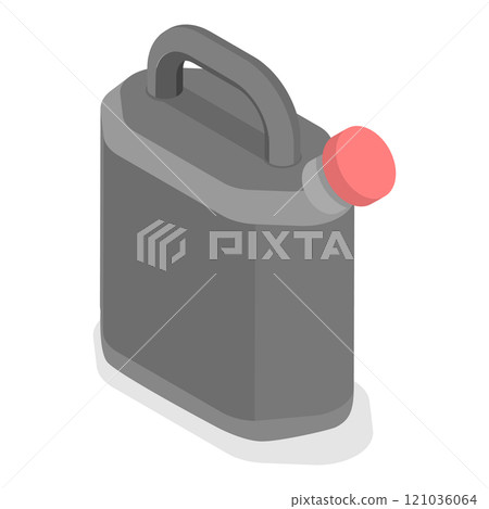 3D Isometric Flat Set of Blank Plastic Canister. Item 1 3D Isometric Flat Set of Blank Plastic Canister. Item 1 121036064