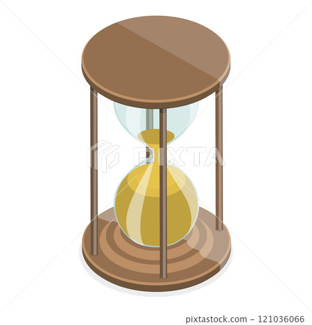 3D Isometric Flat Set of Hourglasses. Item 1 3D Isometric Flat Set of Hourglasses. Item 1 121036066