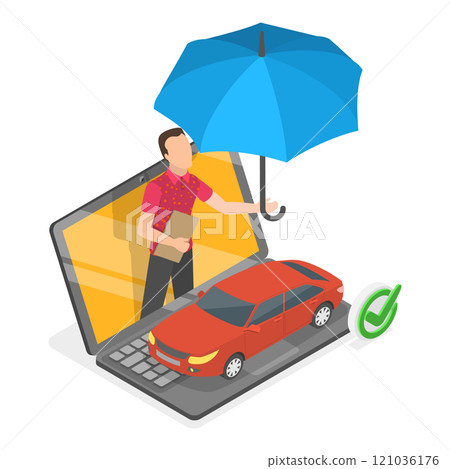 3D Isometric Flat Illustration of Insurance Policy Services. Item 2 3D Isometric Flat Illustration of Insurance Policy Services. Item 2 121036176