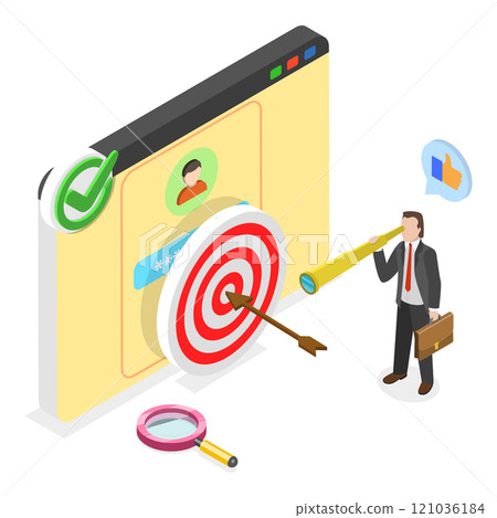 3D Isometric Flat Illustration of Personal Development. Item 2 3D Isometric Flat Illustration of Personal Development. Item 2 121036184
