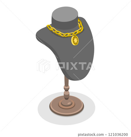 3D Isometric Flat  Illustration of Jewelry Shop. Item 2 121036200