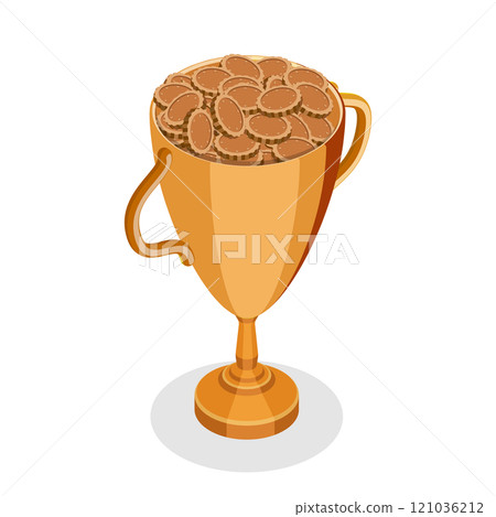 3D Isometric Flat  Set of Rank Trophies. Item 2 121036212