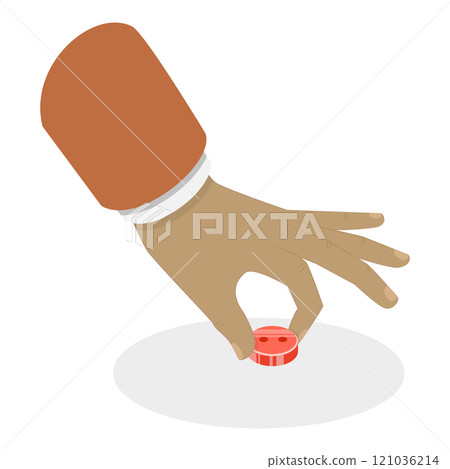 3D Isometric Flat Set of Hand Gestures. Item 5 3D Isometric Flat Set of Hand Gestures. Item 5 121036214