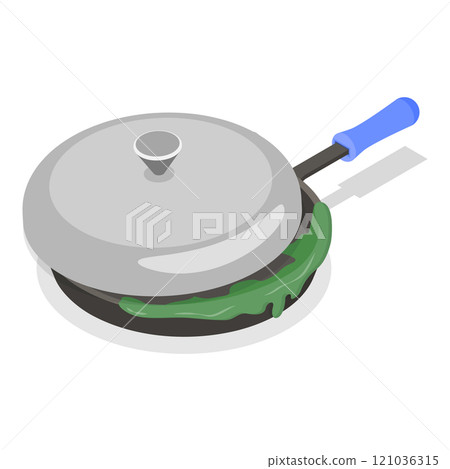 3D Isometric Flat Set of Dirty Pots. Item 4 3D Isometric Flat Set of Dirty Pots. Item 4 121036315