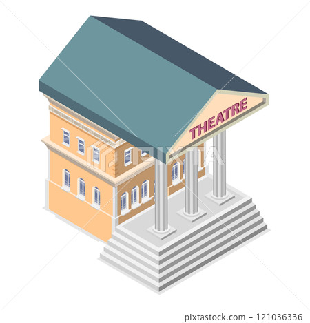 3D Isometric Flat Set of Opera Scenes. Item 4 3D Isometric Flat Set of Opera Scenes. Item 4 121036336