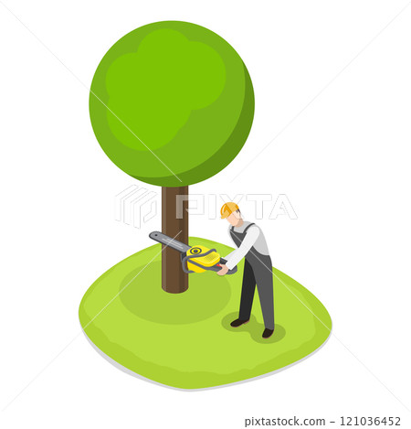 3D Isometric Flat Set of Professional Gardener. Item 4 3D Isometric Flat Set of Professional Gardener. Item 4 121036452