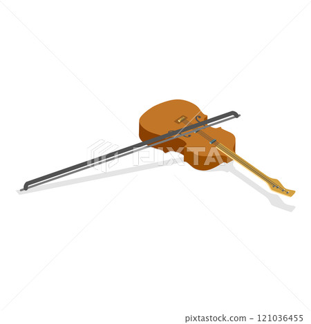 3D Isometric Flat  Illustration of Musical Instruments Collection. Item 3 121036455