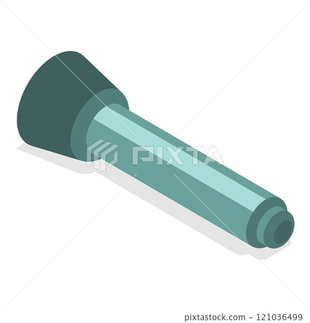 3D Isometric Flat Set of Flashlights. Item 7 3D Isometric Flat Set of Flashlights. Item 7 121036499