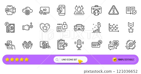 Winner medal, Food delivery and Approved documentation line icons for web app. Pack of Waterproof, Online shopping, Employee hand pictogram icons. Warning, Augmented reality, Lock signs. Vector Winner medal, Food delivery and Approved documentation line icons for web app. Pack of Waterproof, Online shopping, Employee hand pictogram icons. Warning, Augmented reality, Lock signs. Vector 121036652