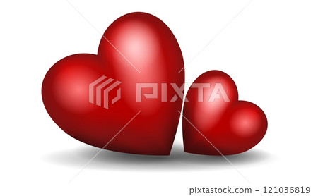 Heartwarming vector illustration featuring red hearts for Valentines Day celebration and expressions of love Heartwarming vector illustration featuring red hearts for Valentines Day celebration and expressions of love 121036819