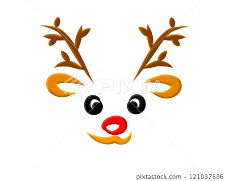 Hand-drawn cute reindeer 121037886