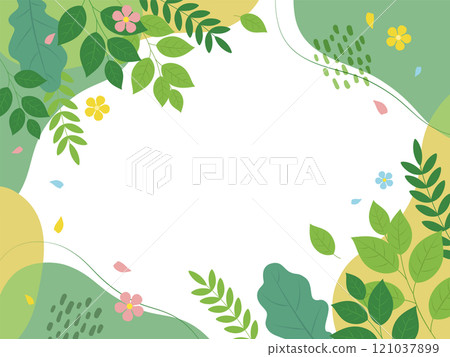 Spring image frame_vector illustration 121037899