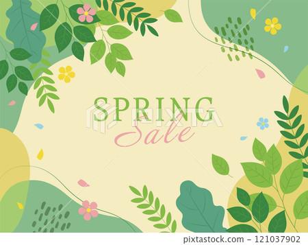 Spring image background with text, vector illustration Spring image background with text, vector illustration 121037902