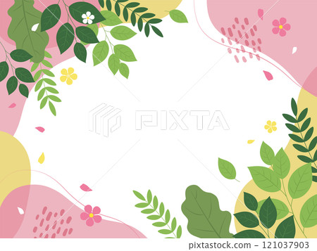 Spring image frame_vector illustration Spring image frame_vector illustration 121037903
