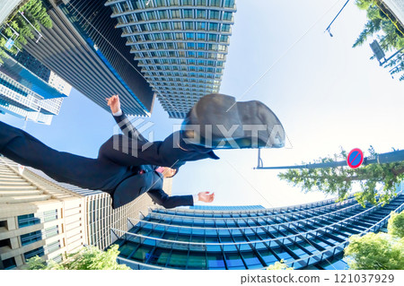 Businessman to jump Businessman to jump 121037929