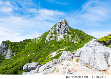 Climbing Mt. Eboshi and Mt. Minamizawa in summer (From Mt. Eboshi to the summit of Mt. Eboshi) 121039119