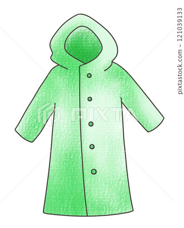 A loose and simple raincoat in an analog style 121039133