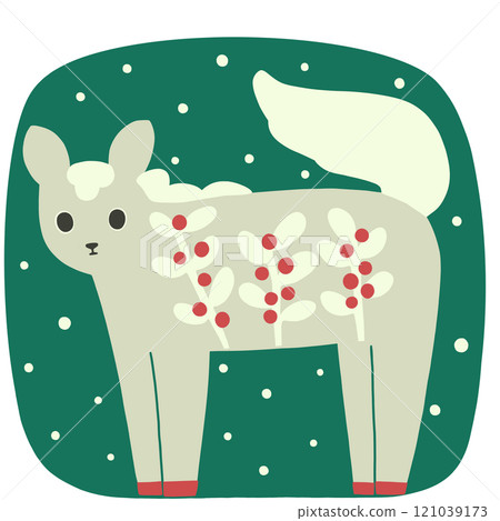 Christmas pattern with horses and snow Christmas pattern with horses and snow 121039173