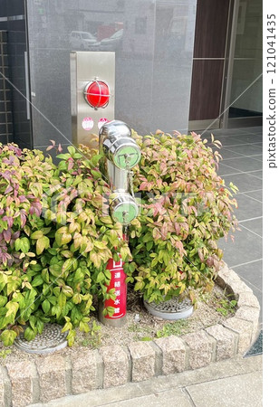 Connecting water pipes for fire brigade 121041435
