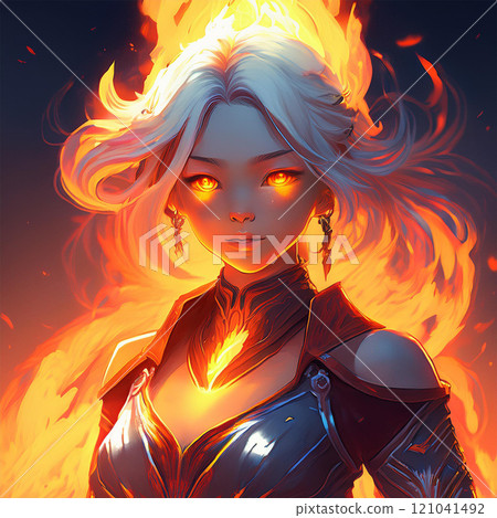 能夠控制火焰的變異少女。 能夠控制火焰的變異少女。 121041492