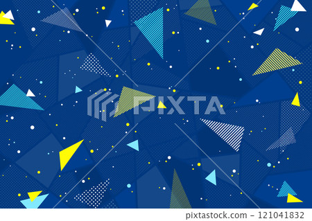 三角形亮麗流行背景素材深藍色橘色活動促銷背景點條紋 121041832