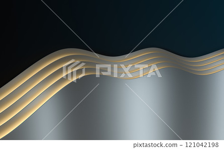 Curved geometry with dark background, 3d Curved geometry with dark background, 3d 121042198