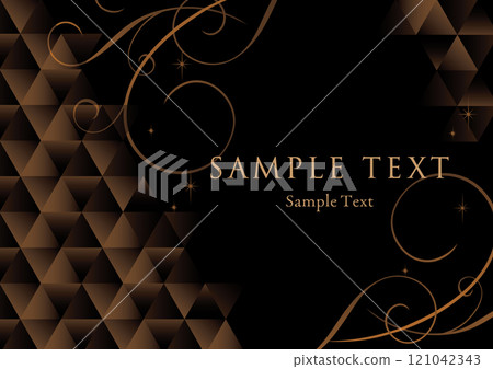 Chic and elegant brown and black geometric background template 121042343