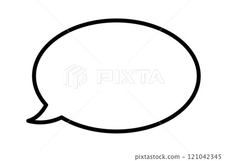 Simple speech bubble 121042345