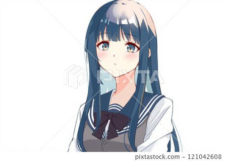 Girl in a sailor suit 121042608