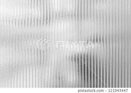 White Vertical Glass Striped Wall Background with Reflection of Meeting Room. 121043447