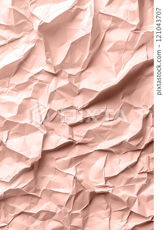 Crumpled paper texture background mocha mousse colors, monochromatic shade. 121043707