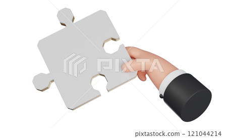 Puzzle in hand. The missing puzzle. Key part of solving a problem. Puzzle in hand. The missing puzzle. Key part of solving a problem. 121044214