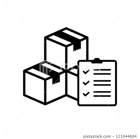 Inspection, inventory, check icon illustration Inspection, inventory, check icon illustration 121044604