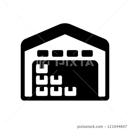 Warehouse, logistics and inventory icon illustration Warehouse, logistics and inventory icon illustration 121044607