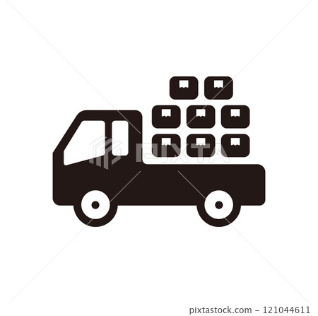 Logistics and delivery (truck) icon illustration Logistics and delivery (truck) icon illustration 121044611