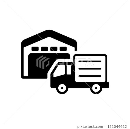 Warehouse, logistics and delivery icon illustration Warehouse, logistics and delivery icon illustration 121044612
