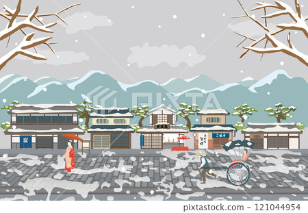 冬季聯排別墅風景 冬季聯排別墅風景 121044954