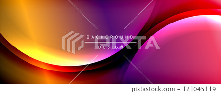 Gradient and shadow wave line geometric background. Vector Illustration For Wallpaper, Banner, Background, Card, Book Illustration, landing page 121045119