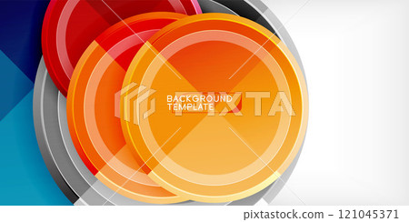 Minimal geometric abstract background. Circle triangle design 121045371