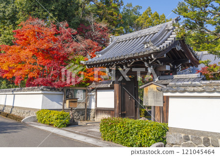 西芳寺被紅葉包裹著(京都市北區西賀茂市) 西芳寺被紅葉包裹著(京都市北區西賀茂市) 121045464