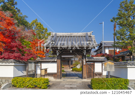 西芳寺被紅葉包裹著(京都市北區西賀茂市) 西芳寺被紅葉包裹著(京都市北區西賀茂市) 121045467