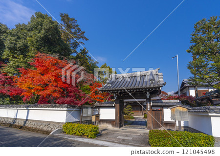 Saihoji Temple surrounded by autumn leaves (Nishigamo, Kita Ward, Kyoto City) 121045498