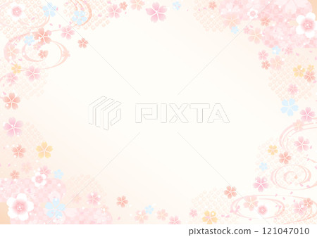Beautiful japanese pattern background 121047010