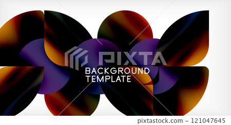 Triangles, circles, petals geometric shapes illustration Triangles, circles, petals geometric shapes illustration 121047645