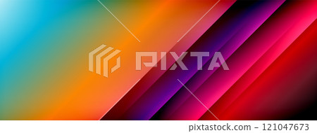 Colorful gradient with lines made of shadow and light. Creative background 121047673